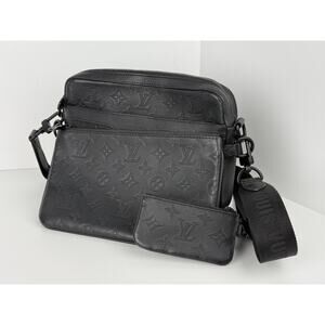 Louis Vuitton Trio Messenger Bag Black Empriente Leather